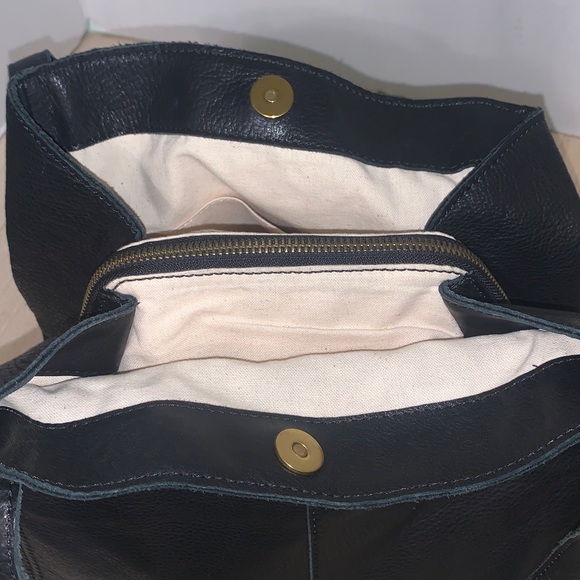 Margot New York Marcie Marcy Handbag Buttery Leather Black Classic Old Money - Picture 8 of 16